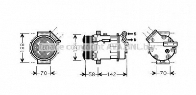 AVA QUALITY COOLING olk448 -  Компрессор, кондиционер